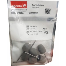 Edenta Exa Technique Grey Acrylic Polisher, Medium Grit – Grey - Mounted – Rounded – 6pc (0662HP-6)